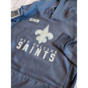 Nike New Orleans Saints Kids Salute to Service Hoodie Black Olive Green Medium